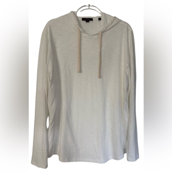 Vince White Long Sleeve textured hoodie - Picture 1 of 6